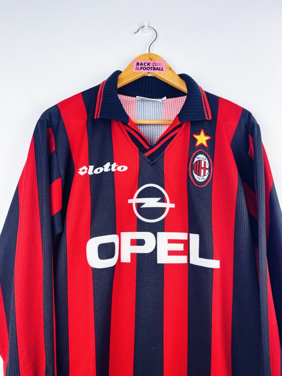 maillot vintage domicile AC Milan 1997/1998 manches longues