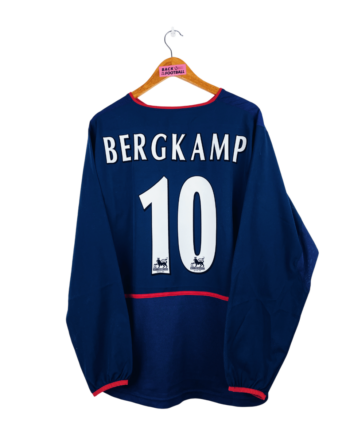 maillot vintage extérieur Arsenal 2002/2003 manches longues floqué Bergkamp #10