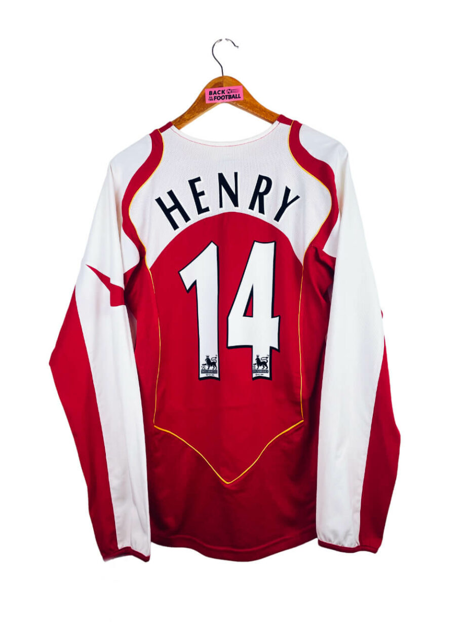 maillot vintage domicile Arsenal 2004/2005 manches longues floqué Henry #14