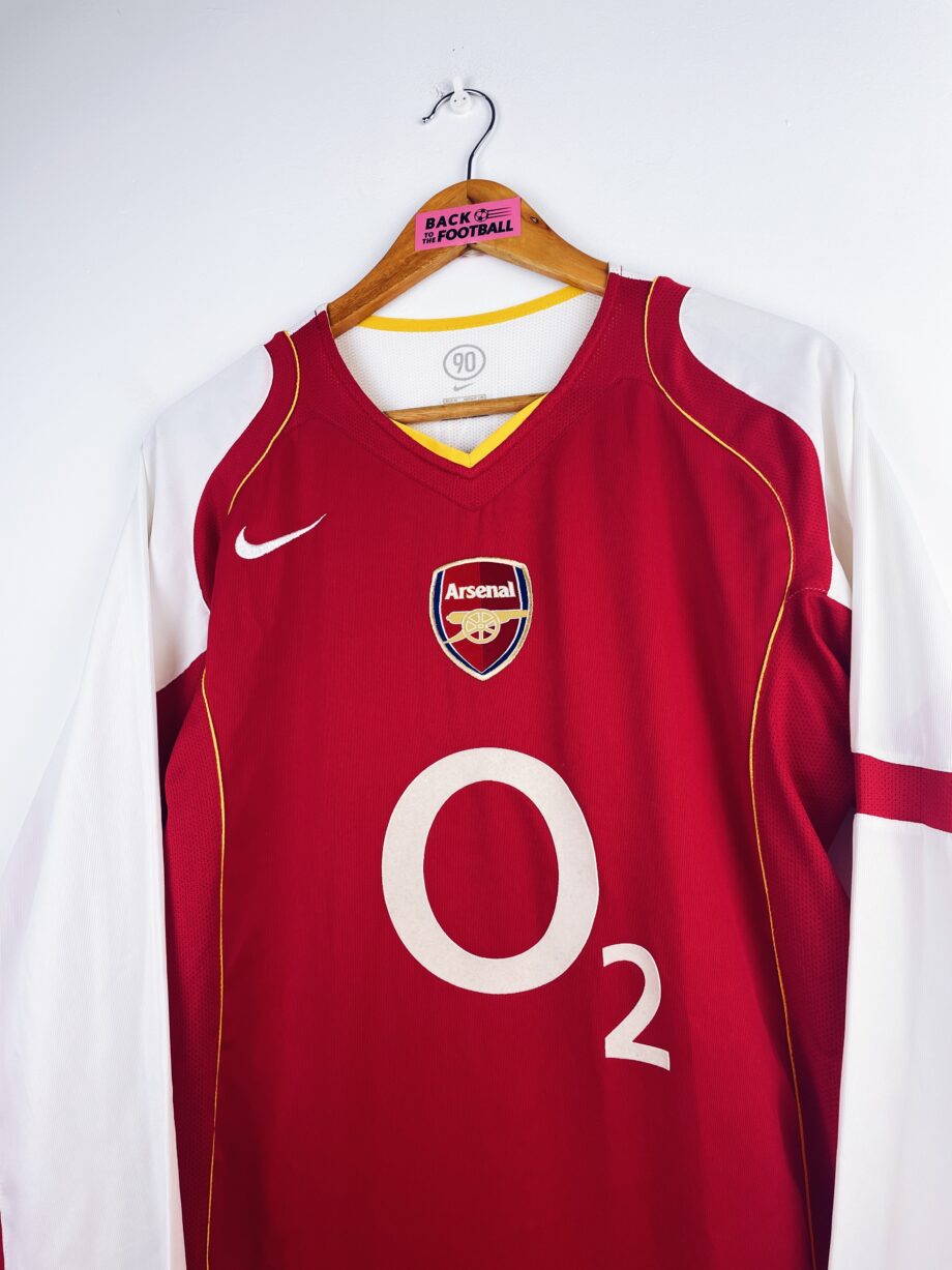 maillot vintage domicile Arsenal 2004/2005 manches longues floqué Henry #14