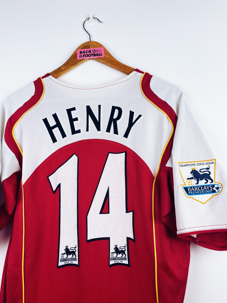 maillot vintage domicile Arsenal 2004/2005 floqué Henry #14