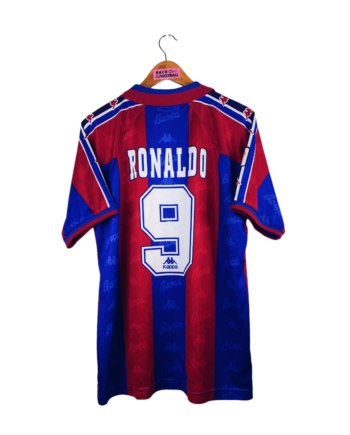 maillot vintage domicile Barcelone 1996/1997 ronaldo #9 player issue (stock pro)