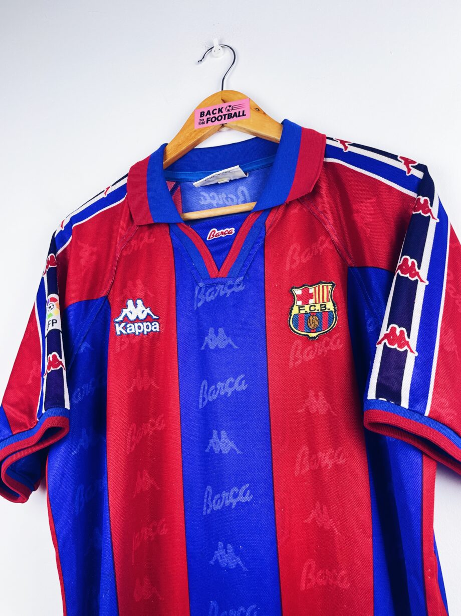 maillot vintage domicile Barcelone 1996/1997 ronaldo #9 player issue (stock pro)