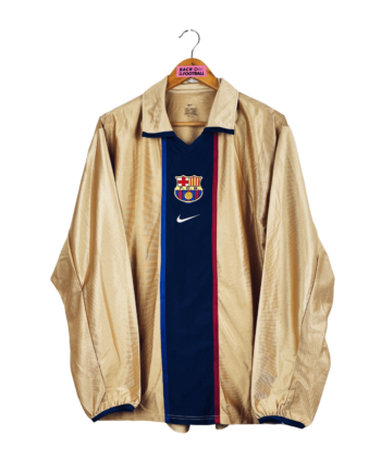 maillot vintage extérieur FC Barcelone 2001/2002 manches longues préparé (match issue)