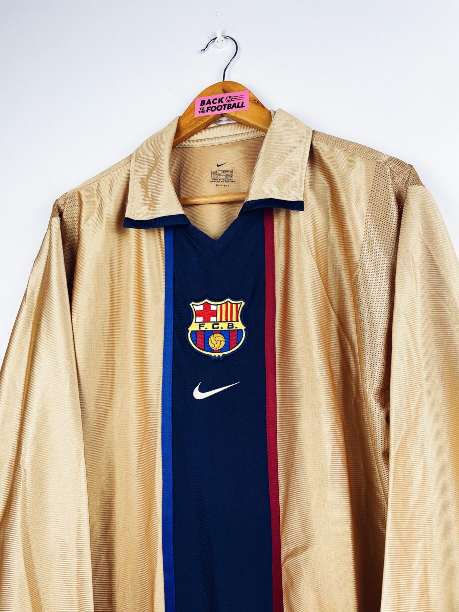 maillot vintage extérieur FC Barcelone 2001/2002 manches longues préparé (match issue)