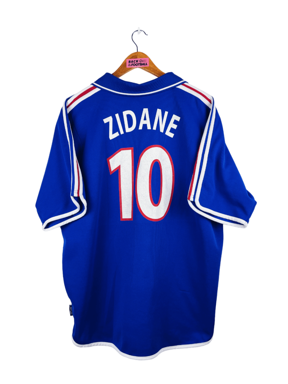 maillot vintage domicile Equipe de France 2000 floqué Zidane #10