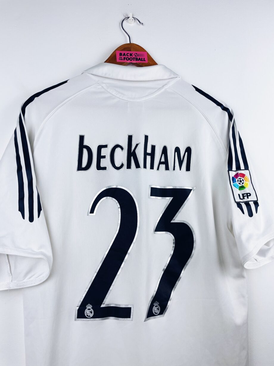 maillot vintage domicile Real Madrid 2005/2006 floqué Beckham #23