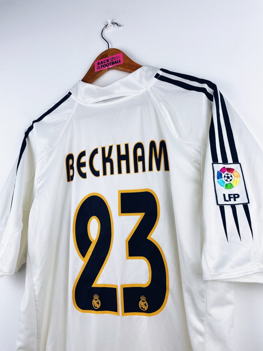 maillot vintage domicile Real Madrid 2004/2005 floqué Beckham #23