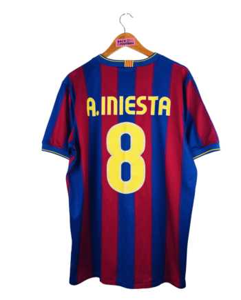 maillot vintage domicile Barcelone 2009/2010 floqué Iniesta #8