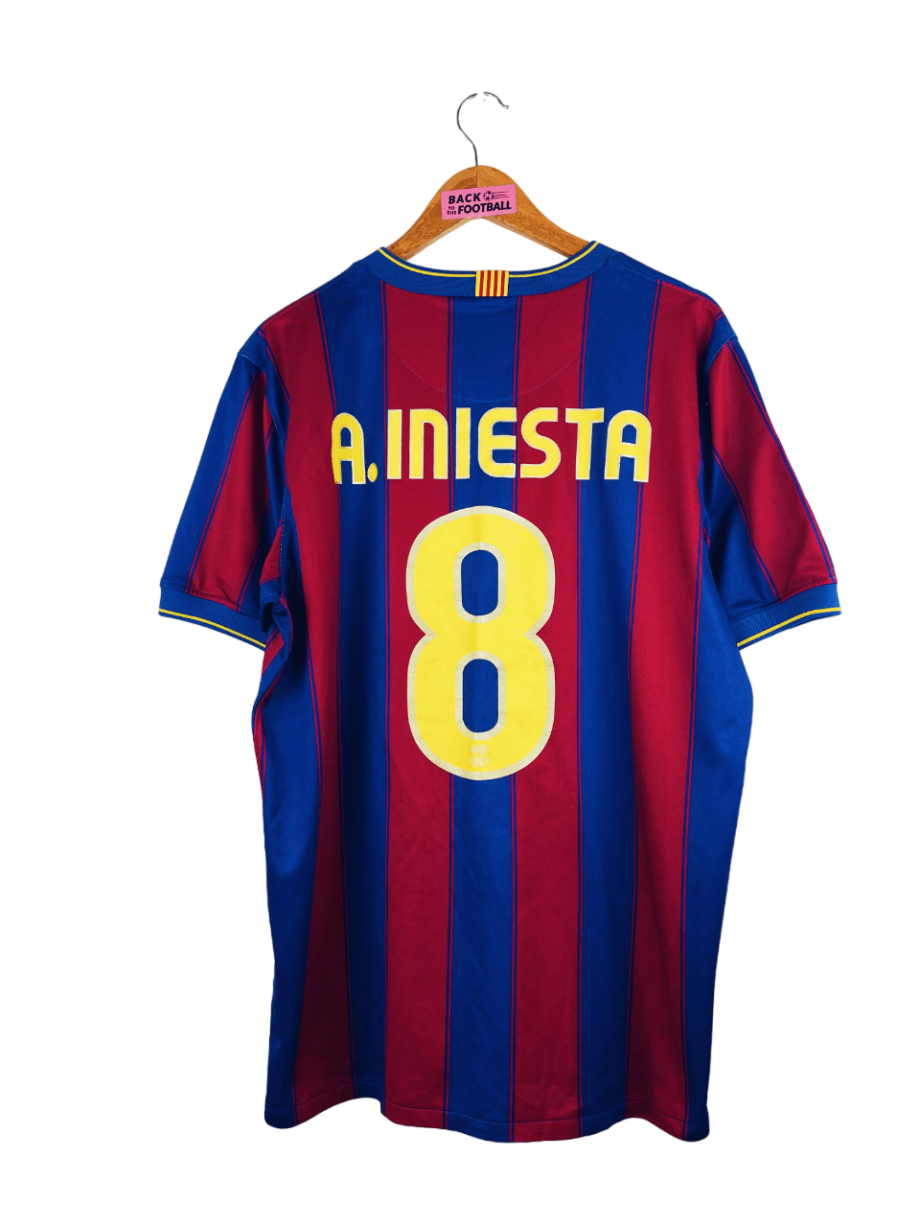 maillot vintage domicile Barcelone 2009/2010 floqué Iniesta #8