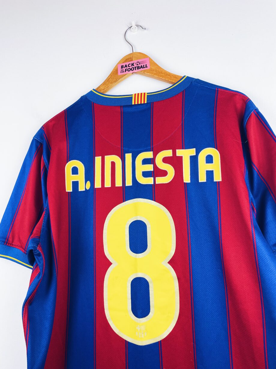 maillot vintage domicile Barcelone 2009/2010 floqué Iniesta #8