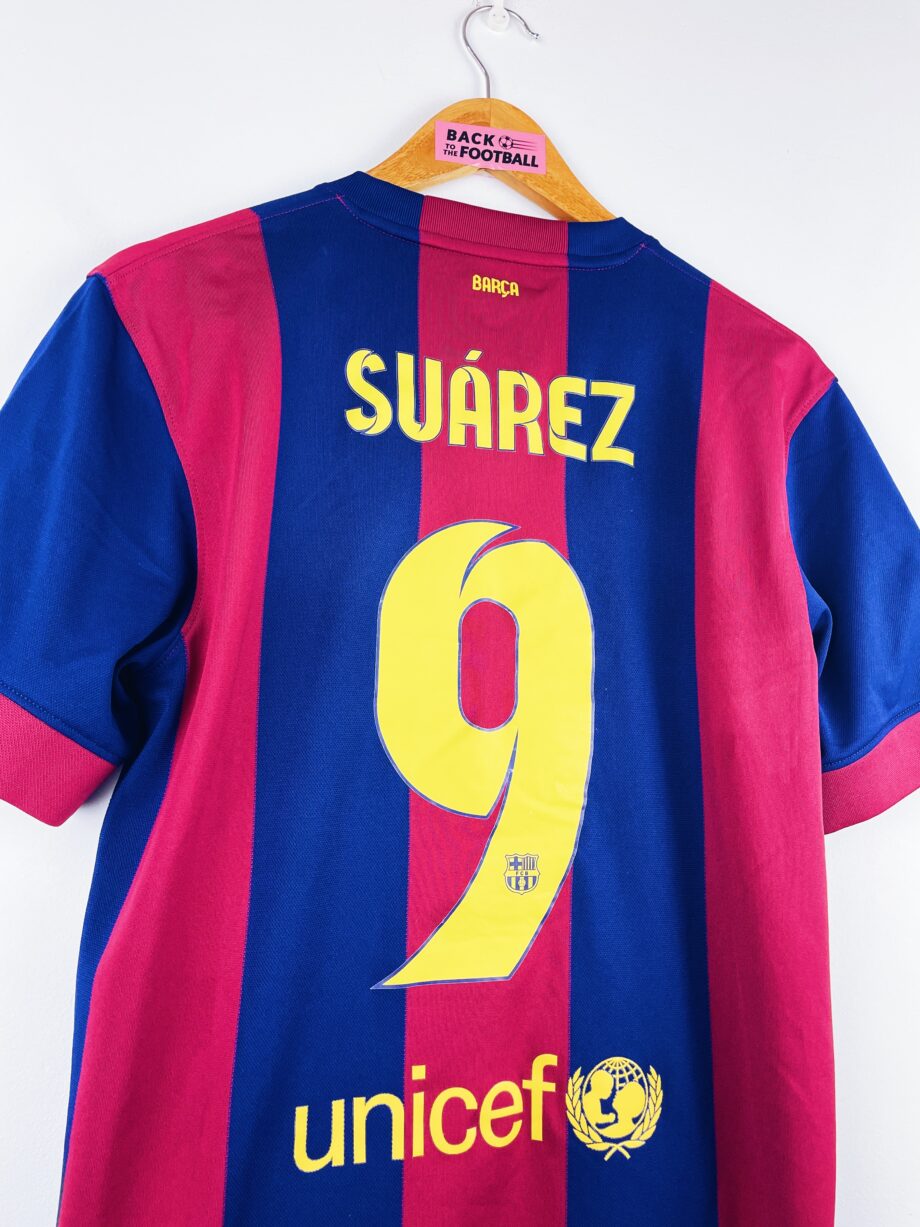 maillot vintage domicile FC Barcelone 2014/2015 floqué Suarez #9