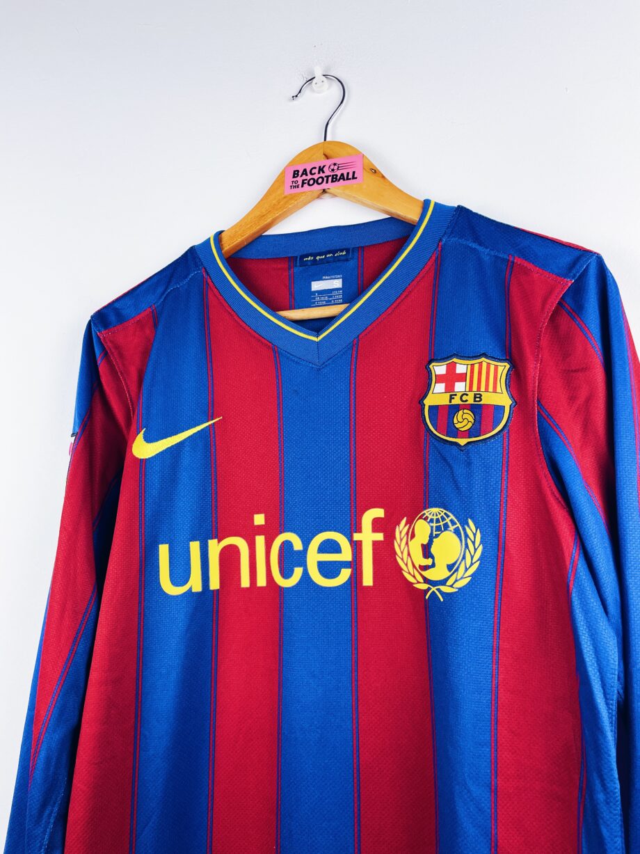 maillot vintage domicile de Barcelone 2009/2010 manches longues floqué Dani Alves #2