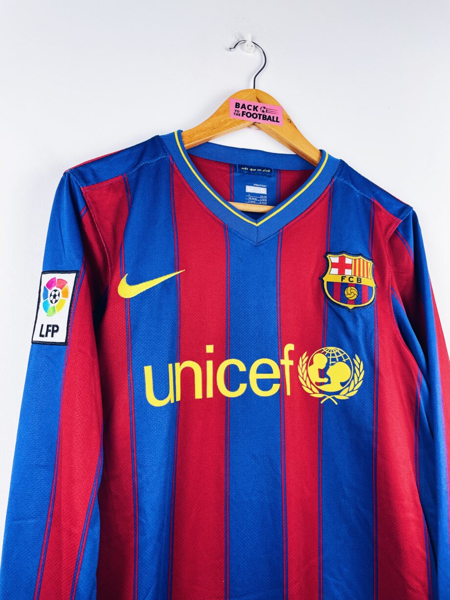 maillot vintage domicile de Barcelone 2009/2010 manches longues floqué Dani Alves #2