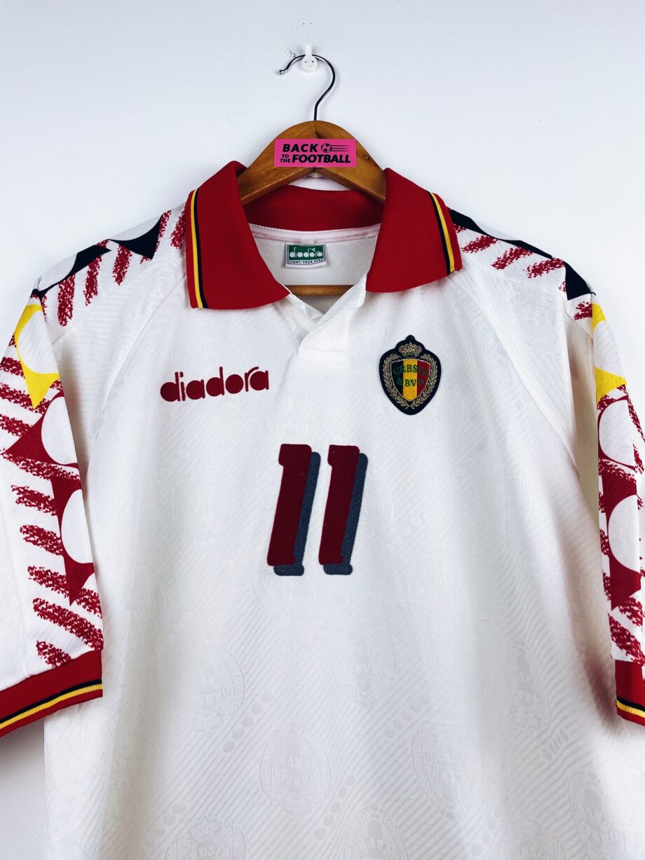 maillot vintage extérieur de la Belgique 1994 préparé (match issue) pour Czerniatynski #11