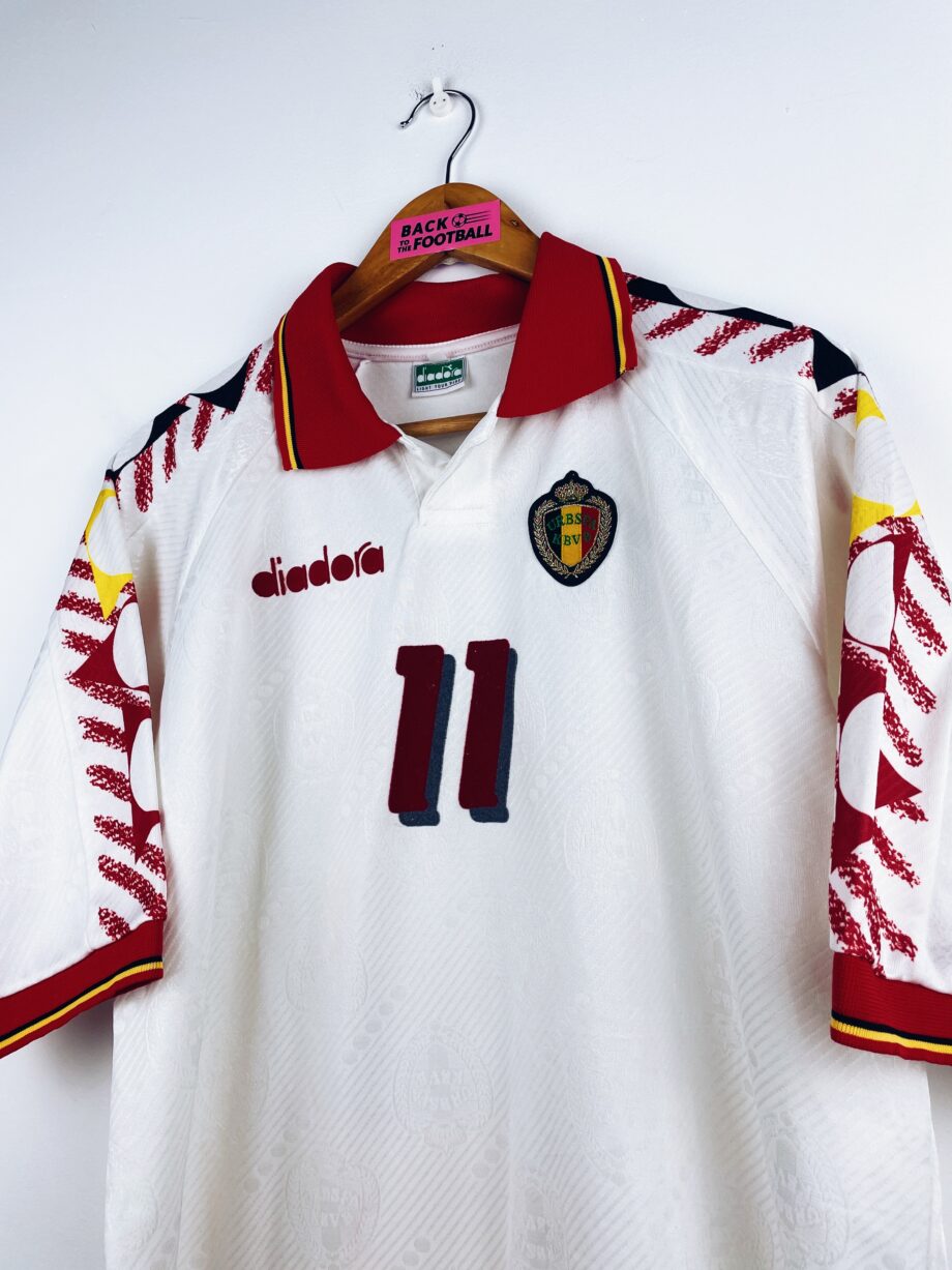 maillot vintage extérieur de la Belgique 1994 préparé (match issue) pour Czerniatynski #11