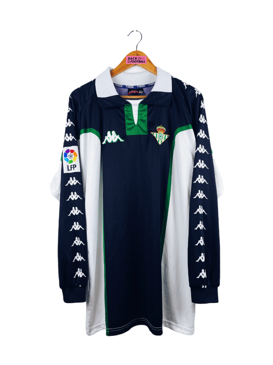 maillot vintage extérieur Betis Séville 1998/1999 manches longues porté (match worn) par Finidi #25