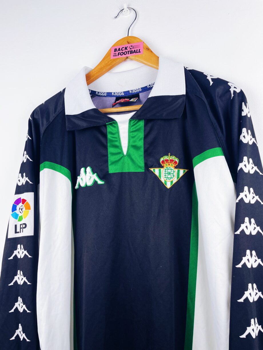 maillot vintage extérieur Betis Séville 1998/1999 manches longues porté (match worn) par Finidi #25