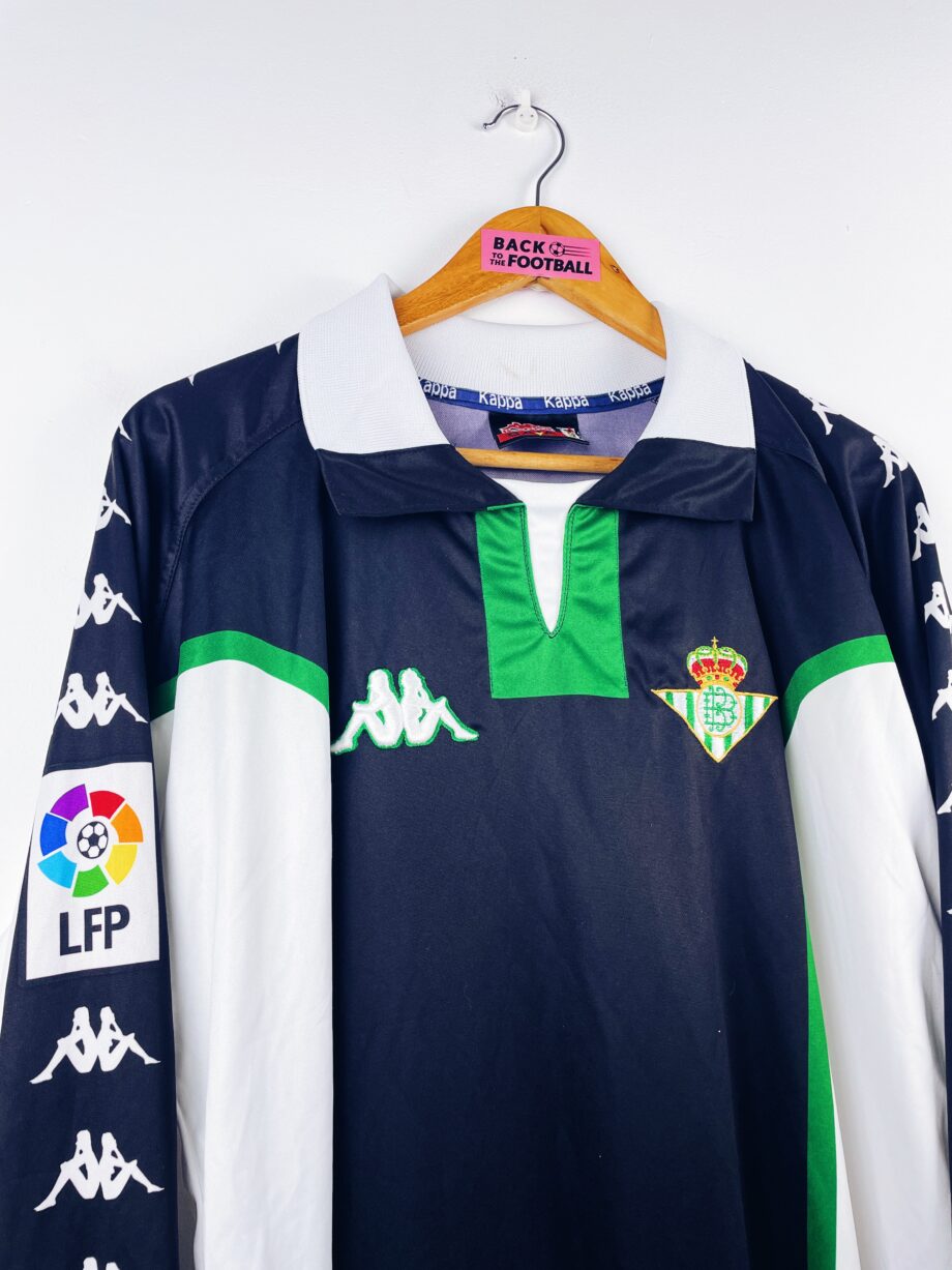 maillot vintage extérieur Betis Séville 1998/1999 manches longues porté (match worn) par Finidi #25