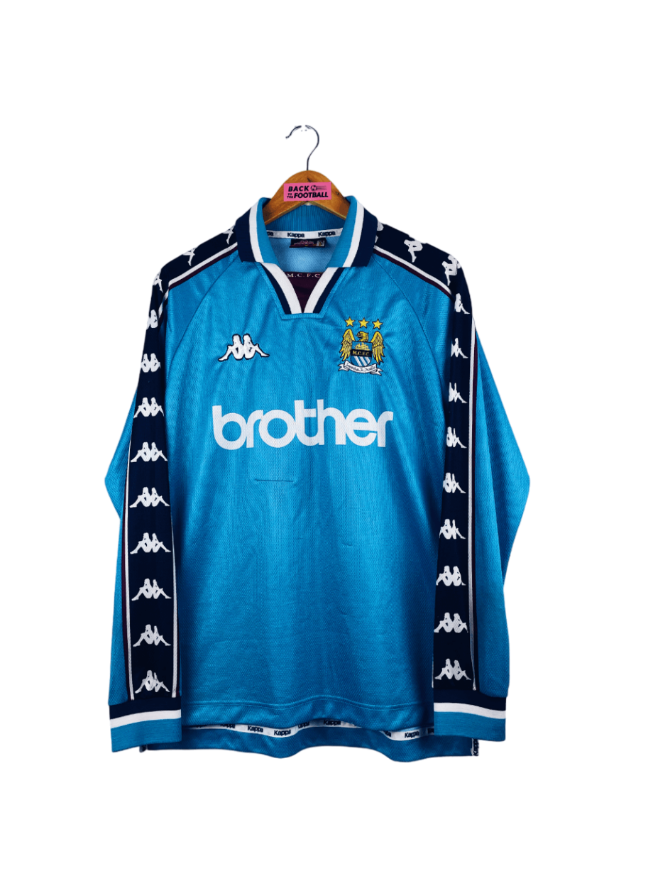 maillot vintage domicile Manchester City 1997/1999 manches longues