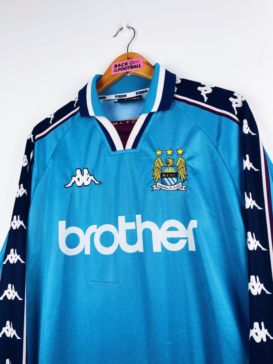 maillot vintage domicile Manchester City 1997/1999 manches longues