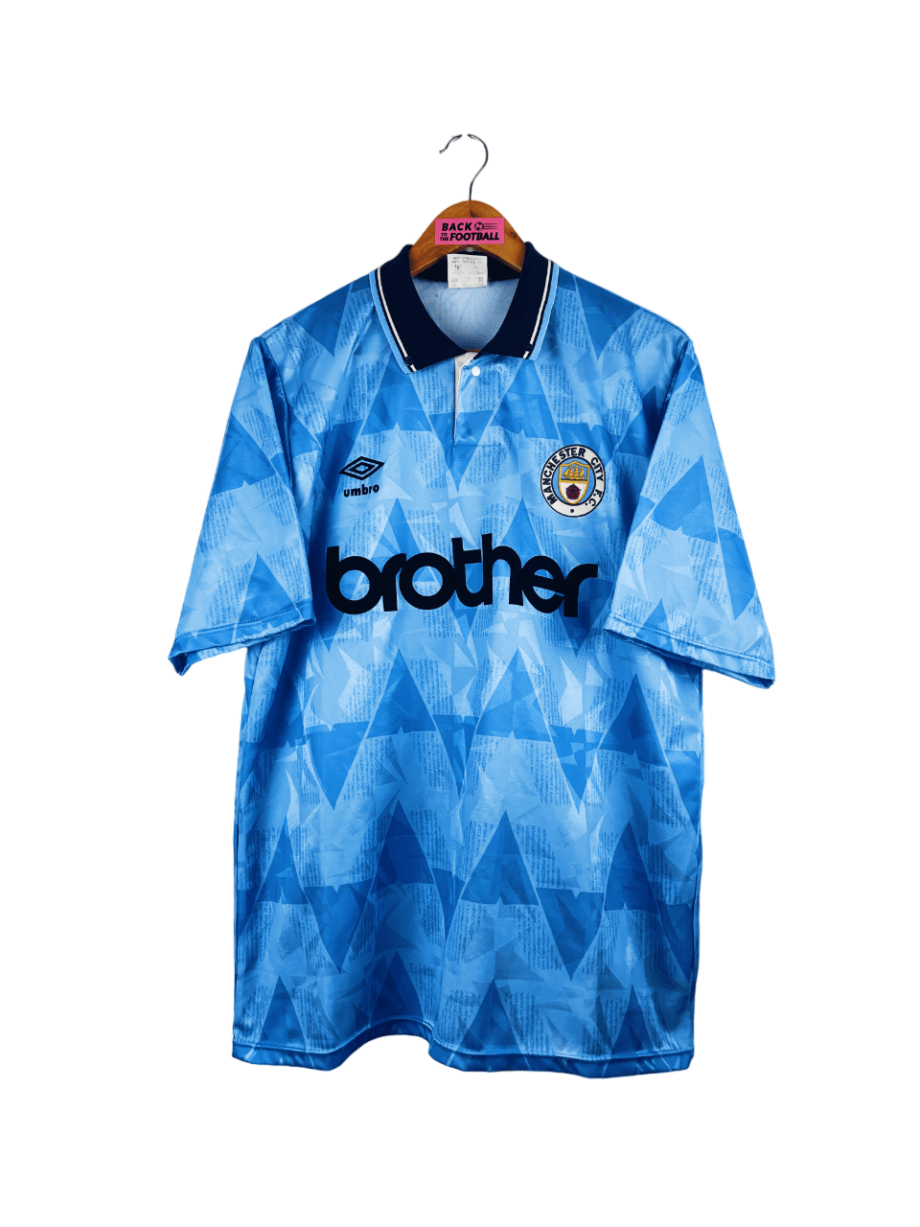 maillot vintage domicile Manchester City 1989/1991