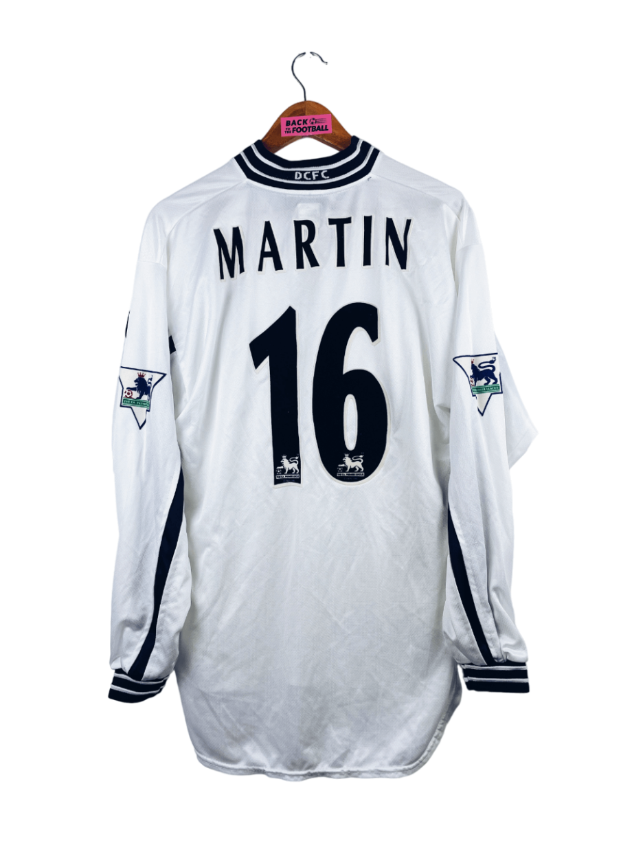 maillot vintage domicile de Derby County 1999/2001 manches longues porté (match worn) par Lilian Martin #16