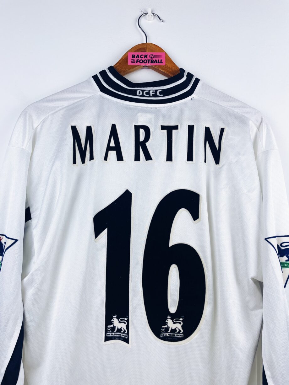 maillot vintage domicile de Derby County 1999/2001 manches longues porté (match worn) par Lilian Martin #16