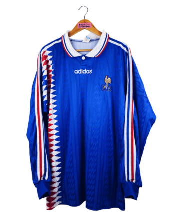 maillot vintage domicile équipe de France 1994 manches longues floqué #20 issu du stock pro (player issue)