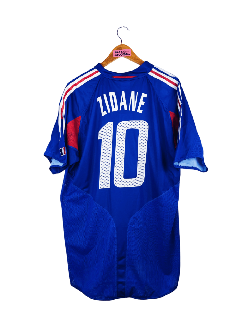 maillot vintage domicile de l'équipe de France 2004 floqué Zidane #10 BNWT