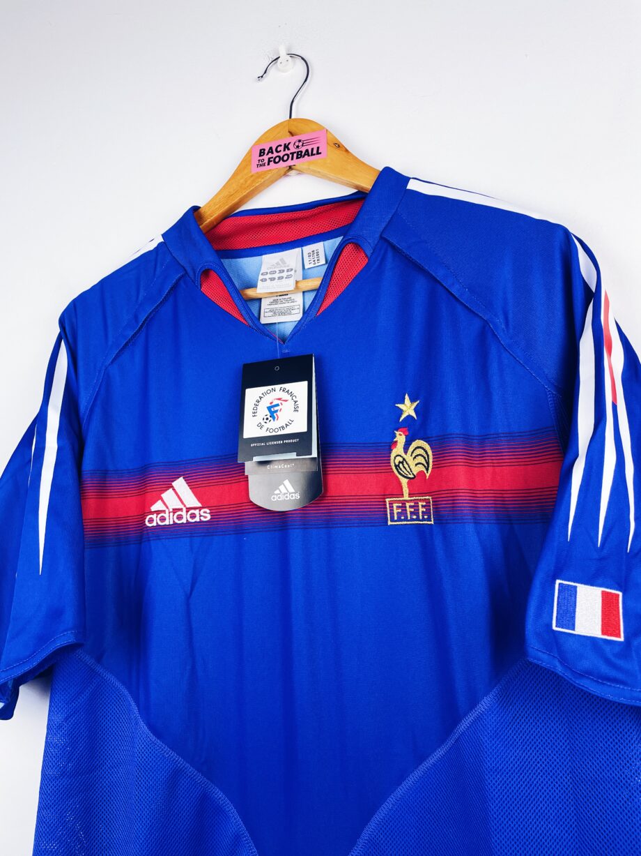 maillot vintage domicile de l'équipe de France 2004 floqué Zidane #10 BNWT