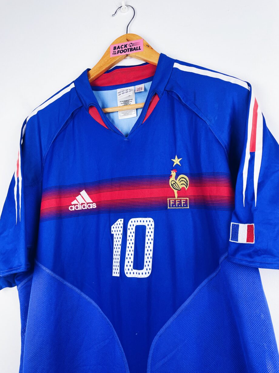 maillot vintage de l'équipe de France 2004 floqué Zidane #10