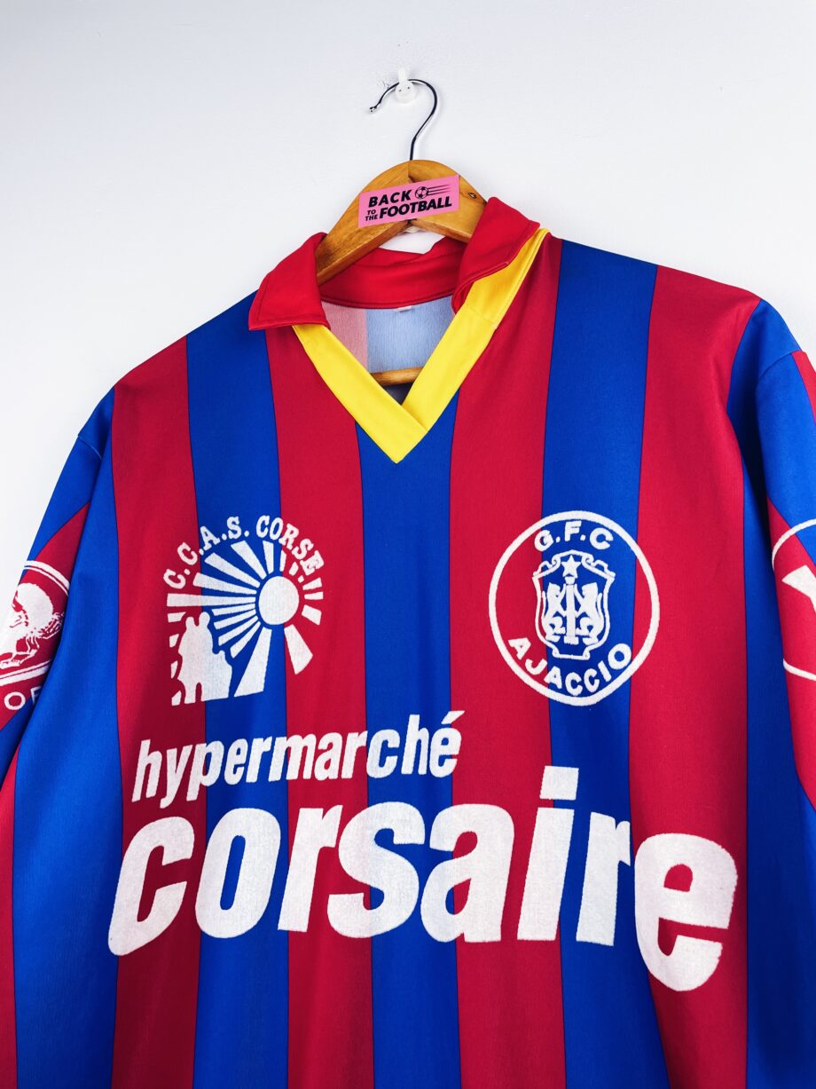 maillot vintage domicile Gazelec Ajaccio 1992/1993 floqué du numéro 7