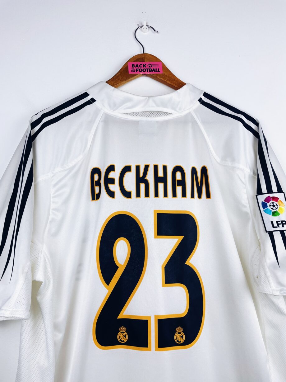 maillot vintage domicile Real Madrid 2004/2005 floqué Beckham #23