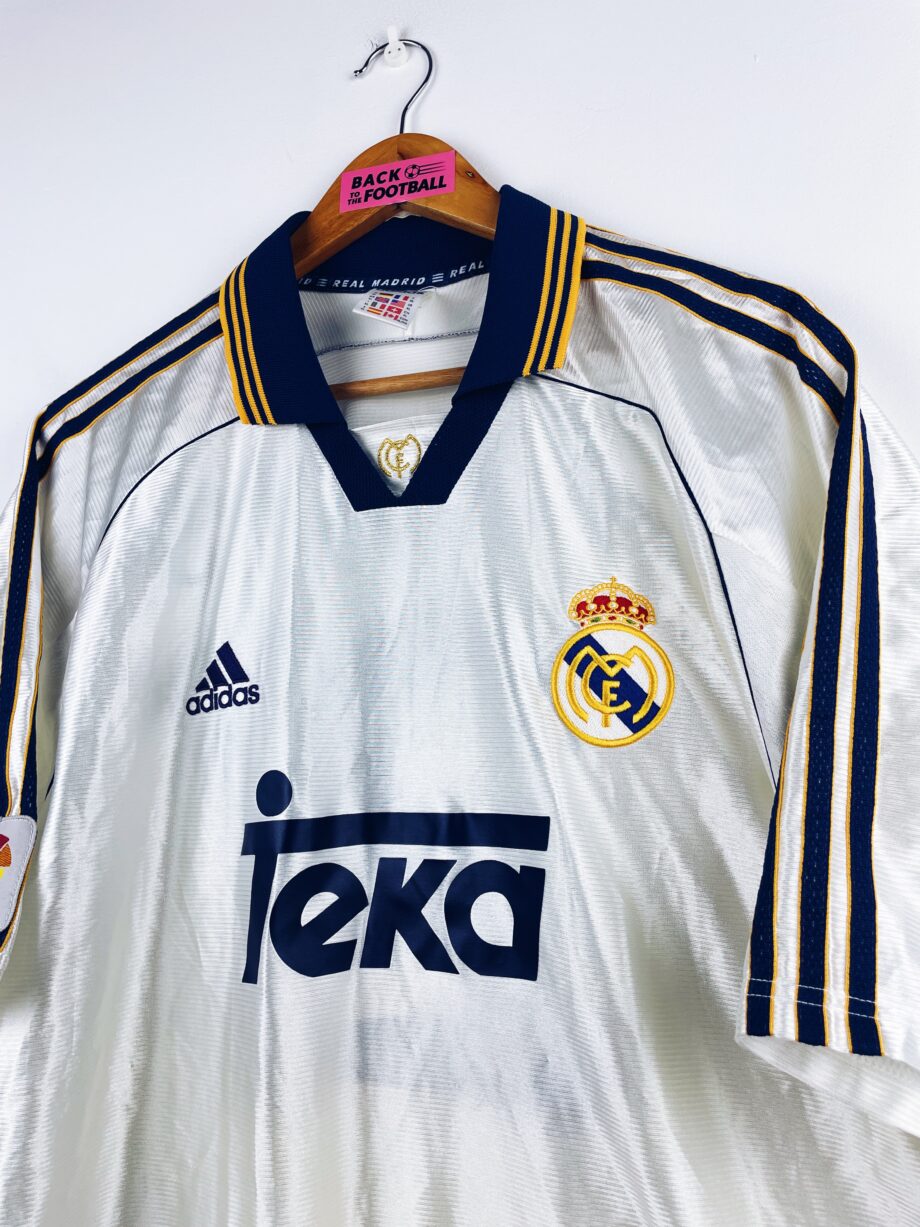 maillot vintage domicile Real Madrid 1998/1999 préparé (match issue) pour Rojas #21