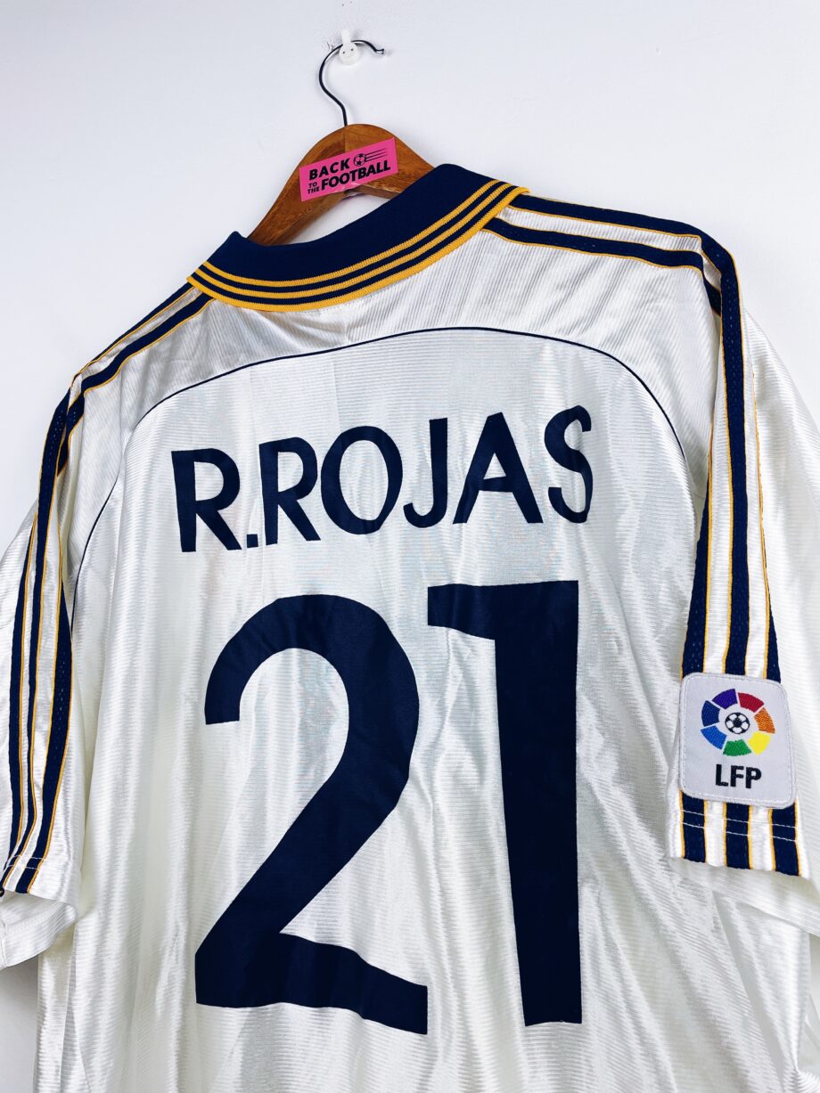 maillot vintage domicile Real Madrid 1998/1999 préparé (match issue) pour Rojas #21