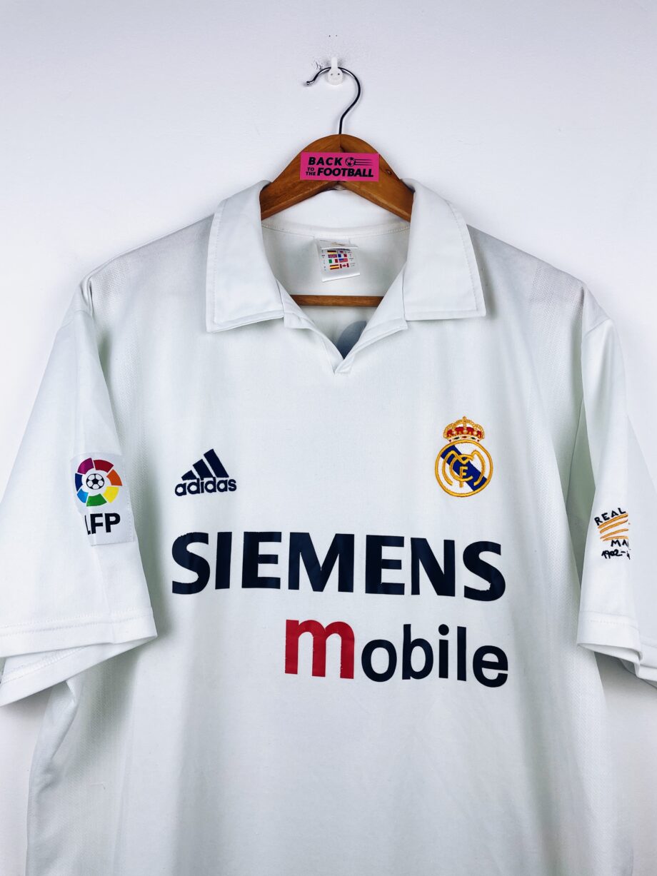 maillot vintage domicile Real madrid 2002/2003 floqué Zidane #5 centenaire