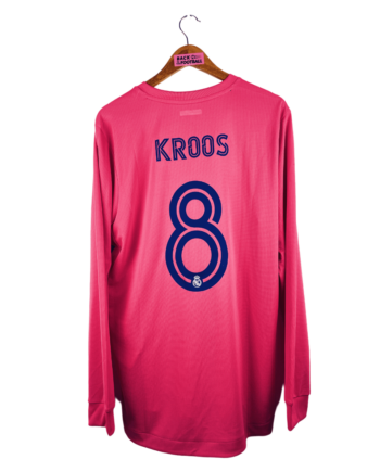 maillot vintage extérieur Real Madrid 2020/2021 manches longues floqué Kroos #8