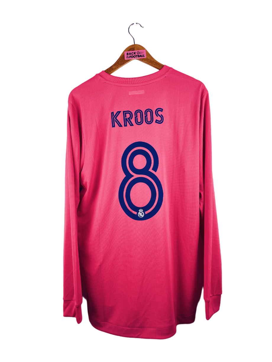 maillot vintage extérieur Real Madrid 2020/2021 manches longues floqué Kroos #8