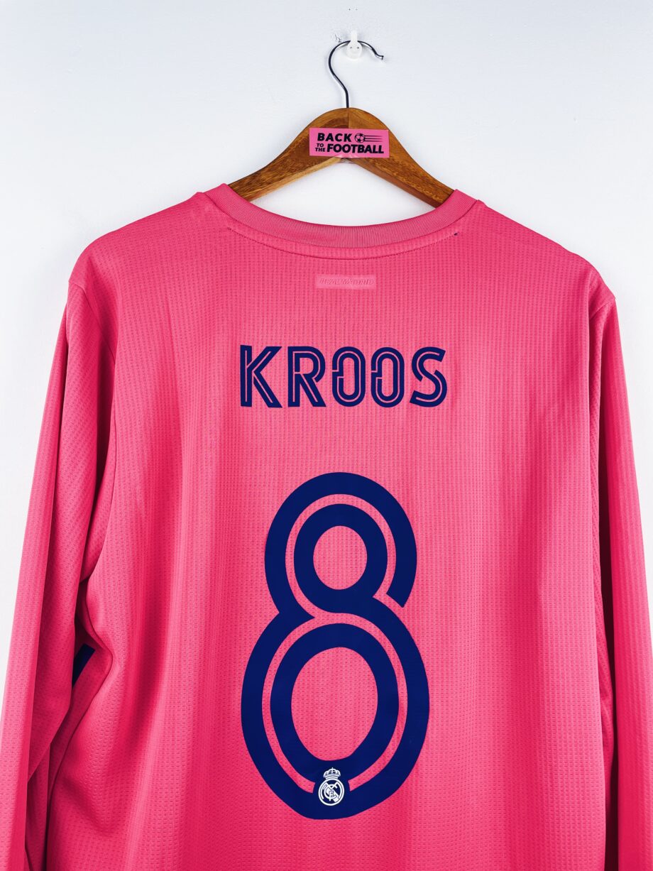 maillot vintage extérieur Real Madrid 2020/2021 manches longues floqué Kroos #8