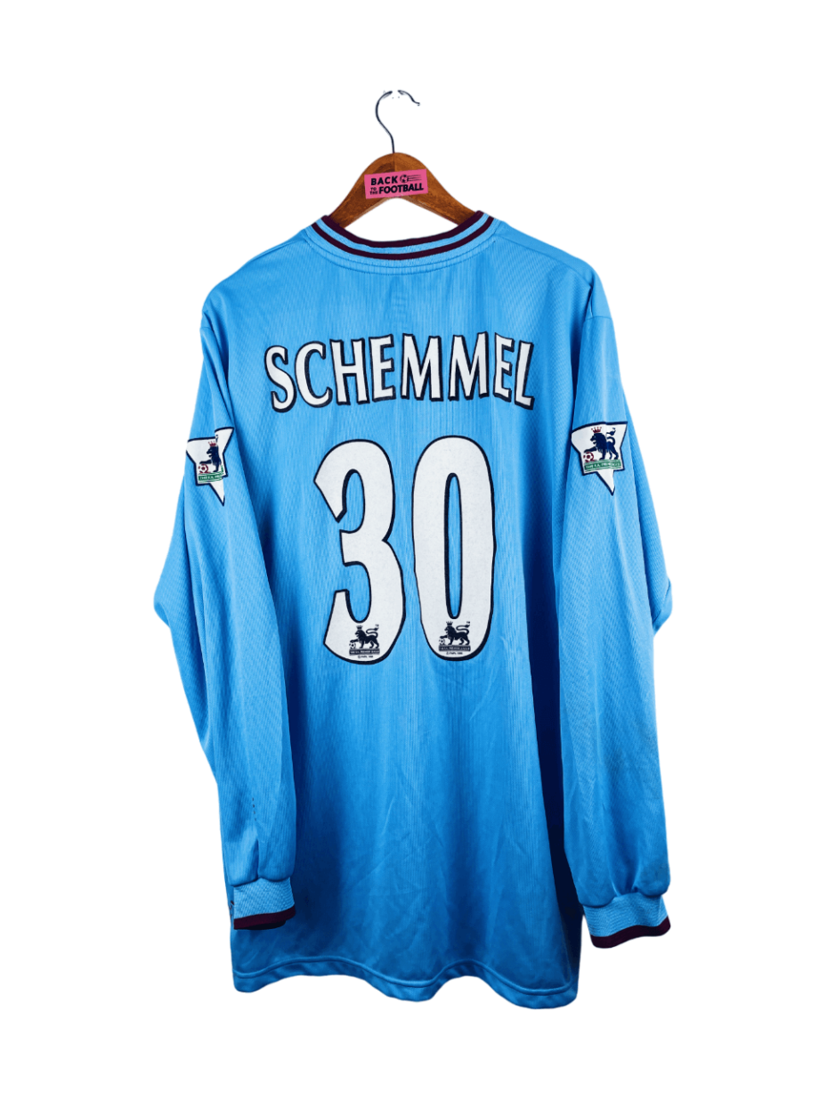 maillot vintage extérieur de West Ham 2001/2003 manches longues porté (match worn) par Schemmel #30