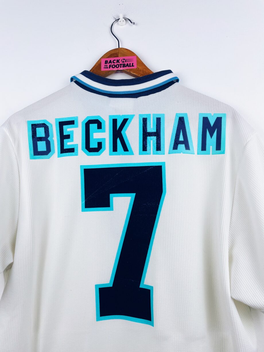 maillot vintage domicile Angleterre 1995/1997 floqué Beckham #7