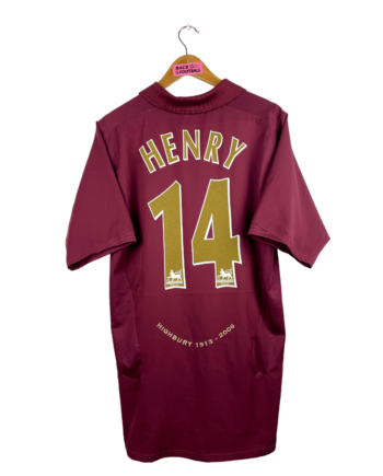 maillot vintage domicile Arsenal 2005/2006 floqué Henry #14