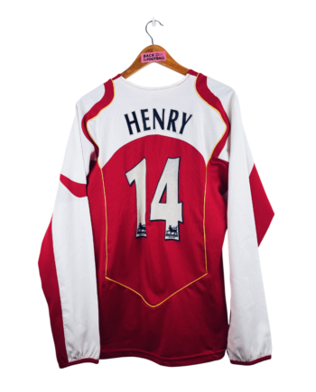 maillot vintage domicile Arsenal 2004/2005 manches longues floqué Henry #14