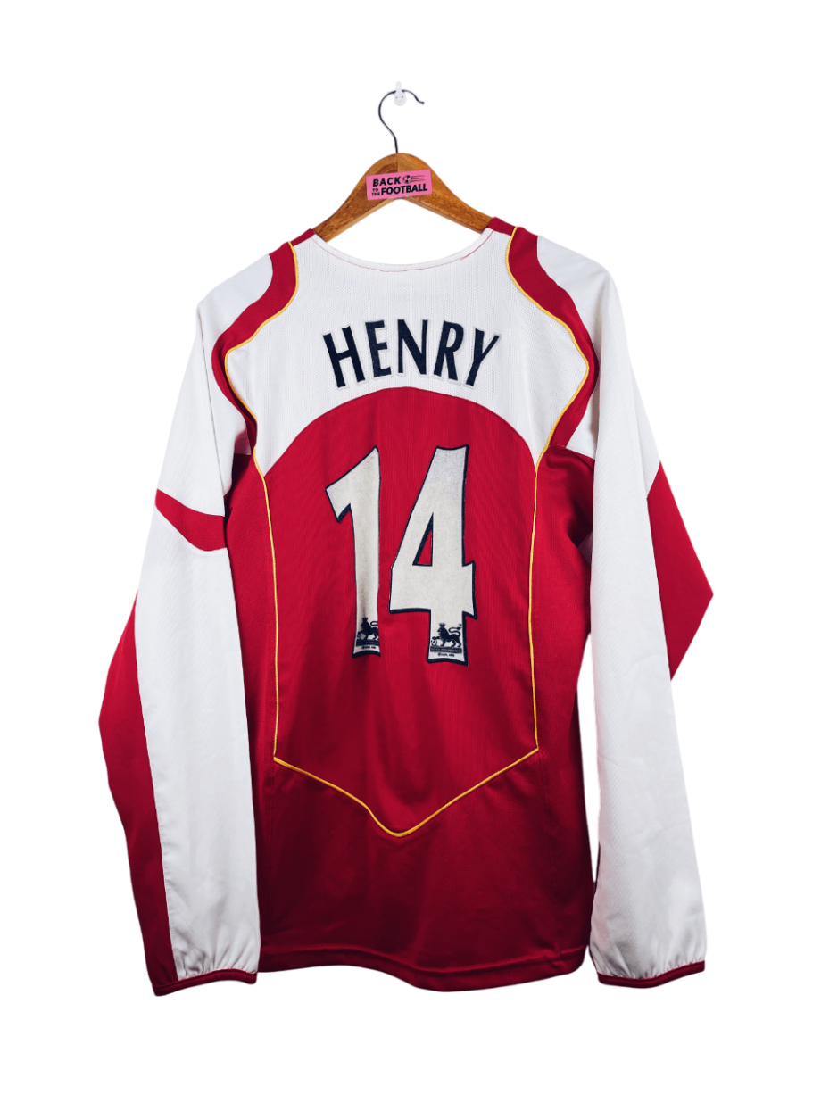 maillot vintage domicile Arsenal 2004/2005 manches longues floqué Henry #14