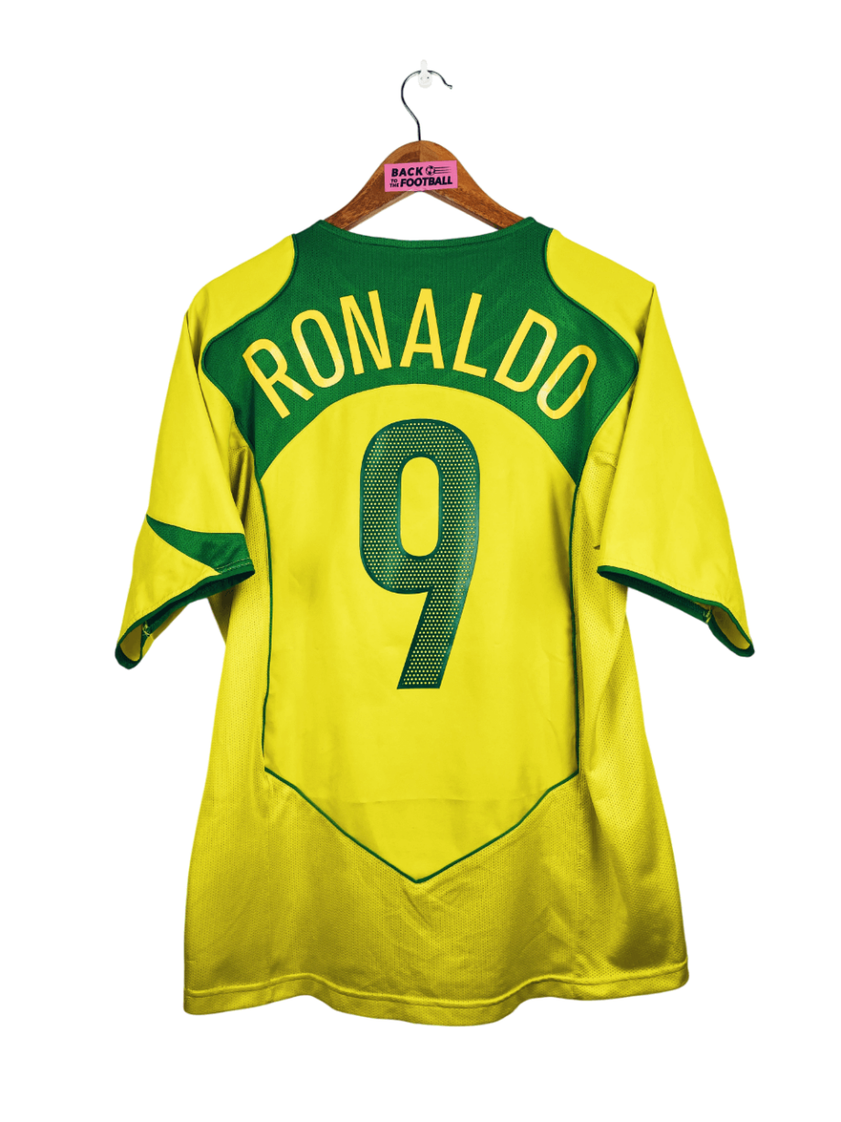 maillot vintage domicile Brésil 2004/2006 floqué Ronaldo #9