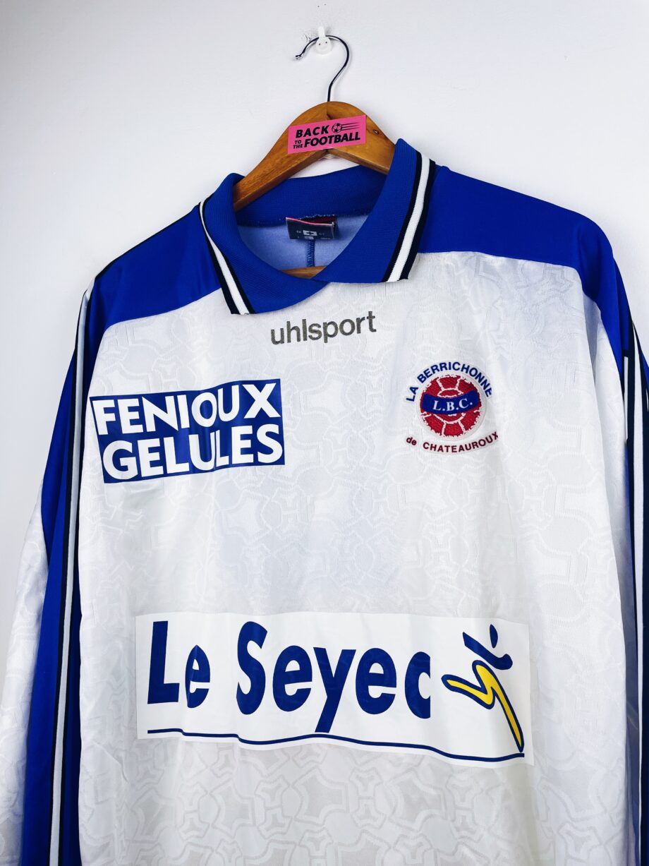 maillot vintage extérieur Berrichonne Châteauroux 2000/2001 manches longues préparé (match issue) pour le numéro 13