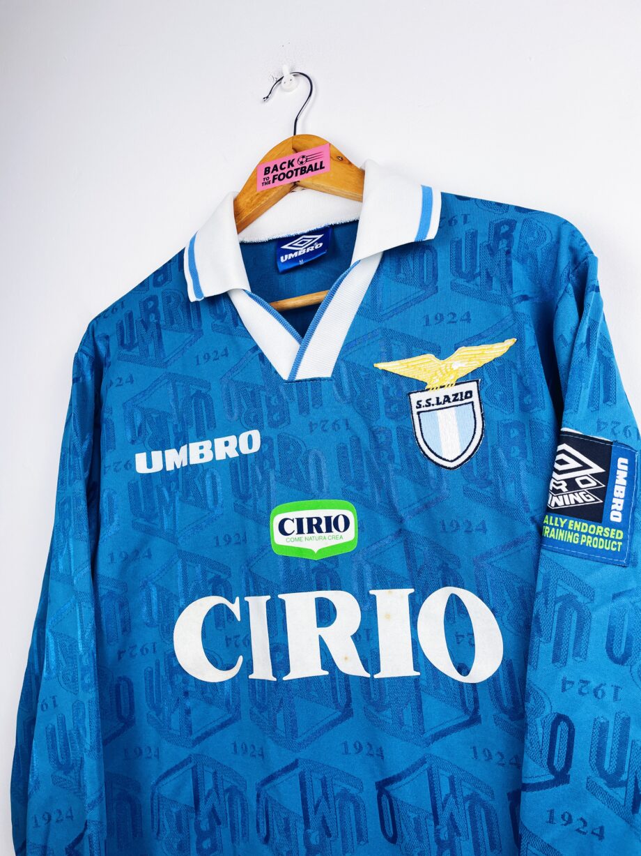 maillot vintage entrainement Lazio Rome 1996/1997 manches longues