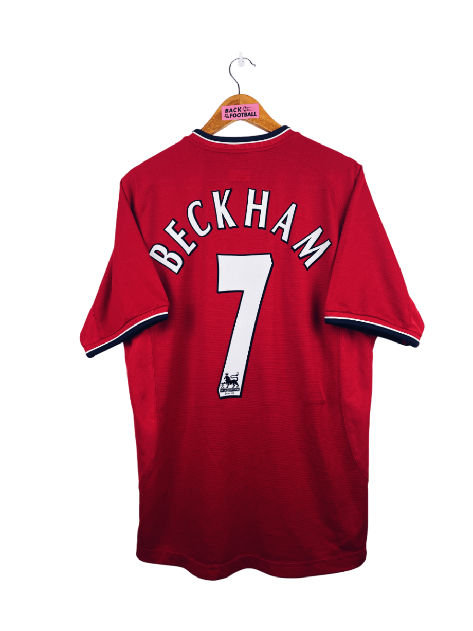 maillot vintage domicile Manchester United 2000/2002 floqué Beckham #7