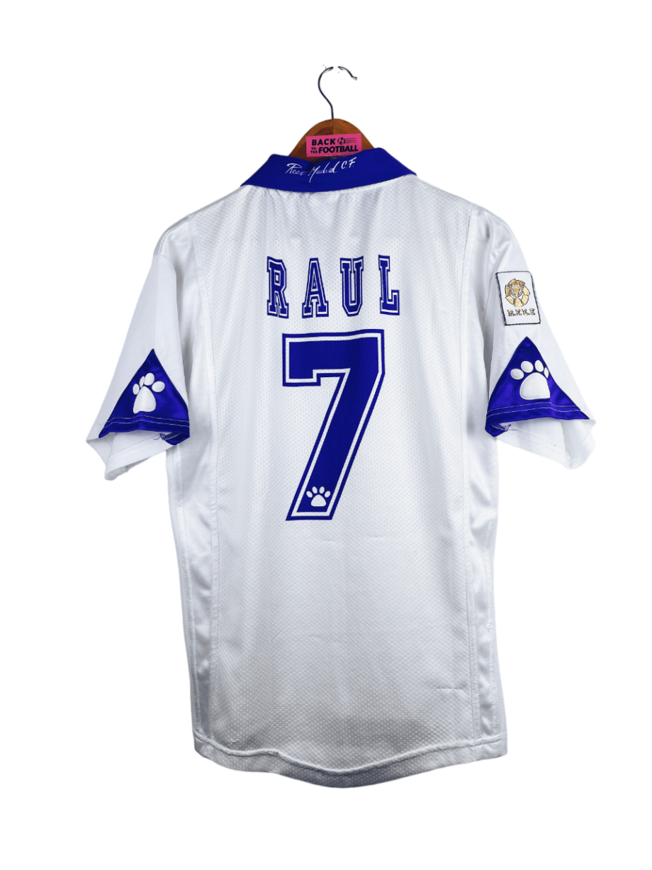 maillot vintage domicile du Real Madrid 1997/1998 floqué Raul #7